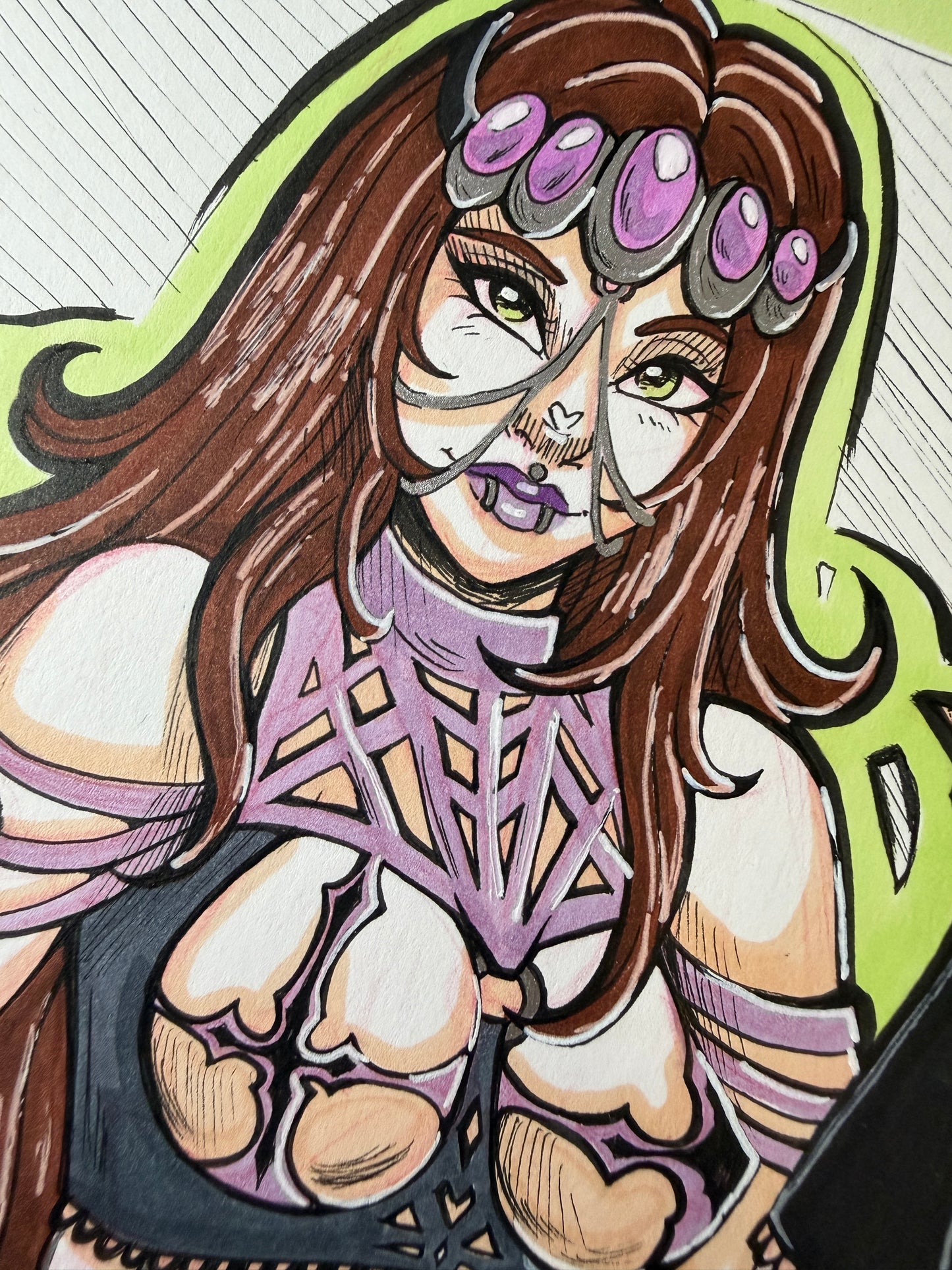 Goth Princess 5” Inked Original Artwork