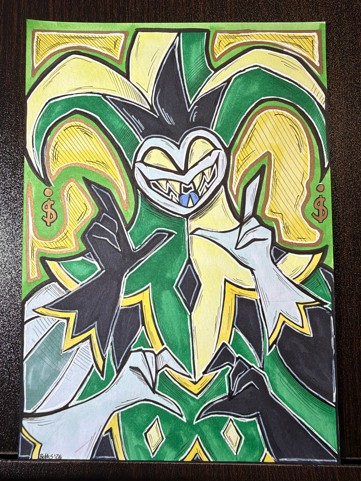 Mammon - Helluva Boss 5x7" Fan Art Traditional Artwork