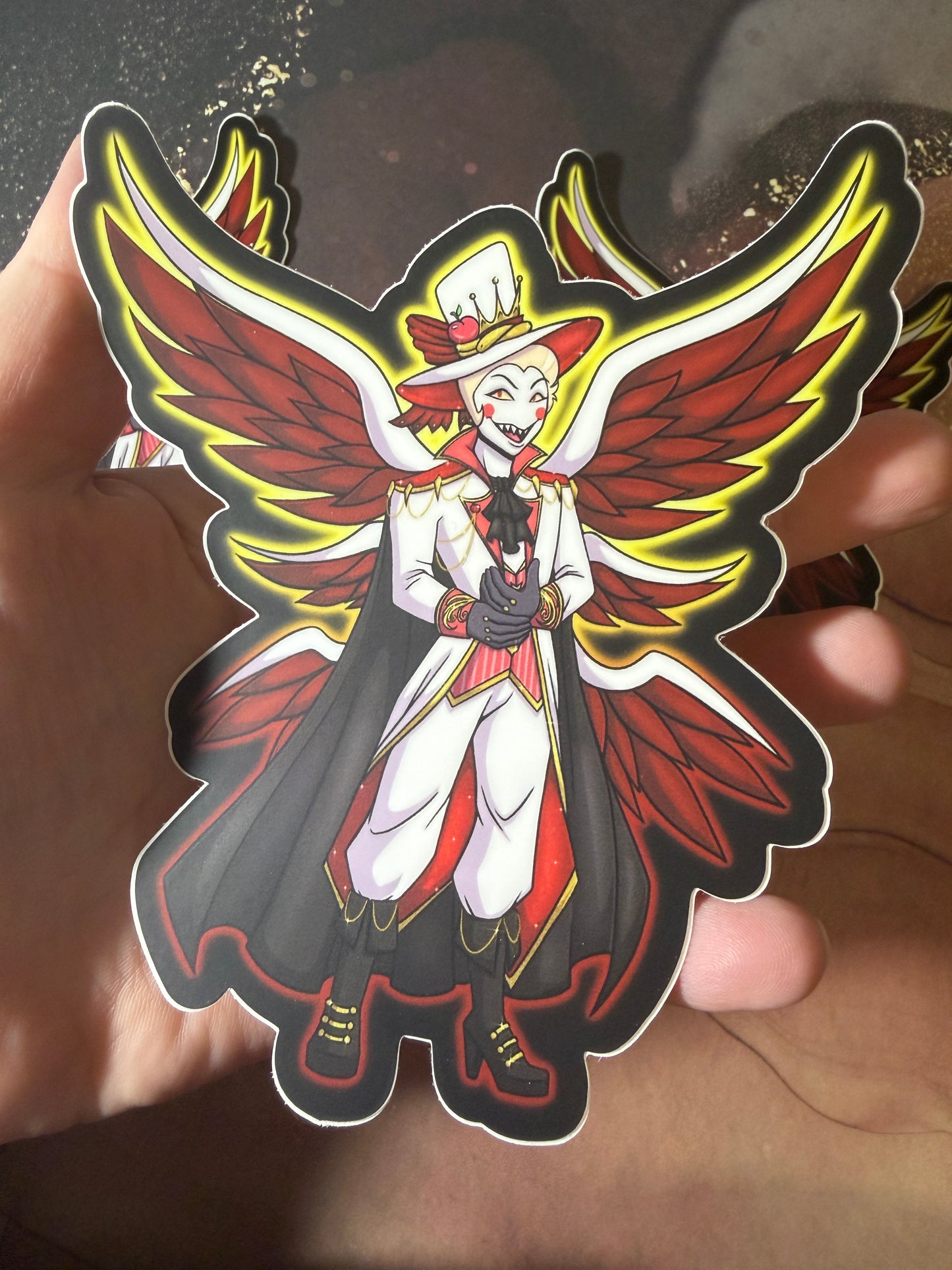 Lucifer Hazbin Gala Themed Fan Art 5” Vinyl Sticker