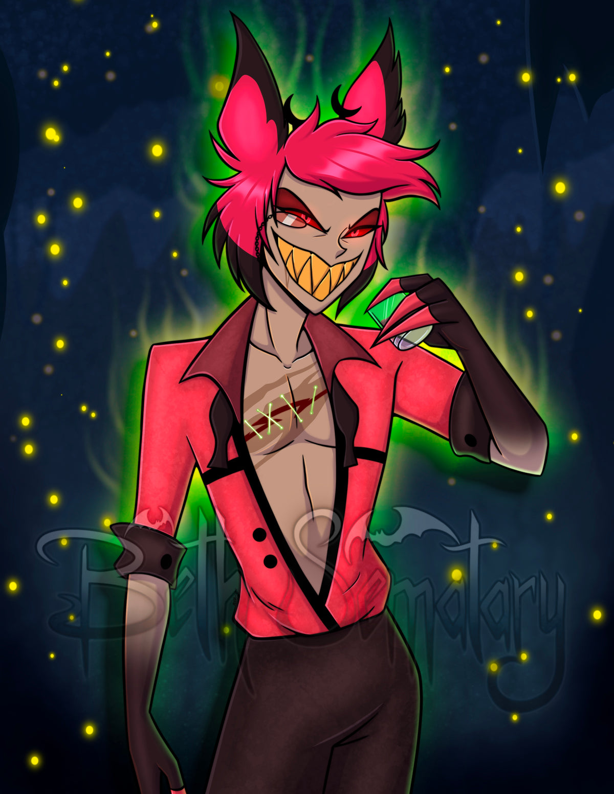 Alastor (SFW + NSFW) - Hazbin 8.5”x11” Fan Art Print