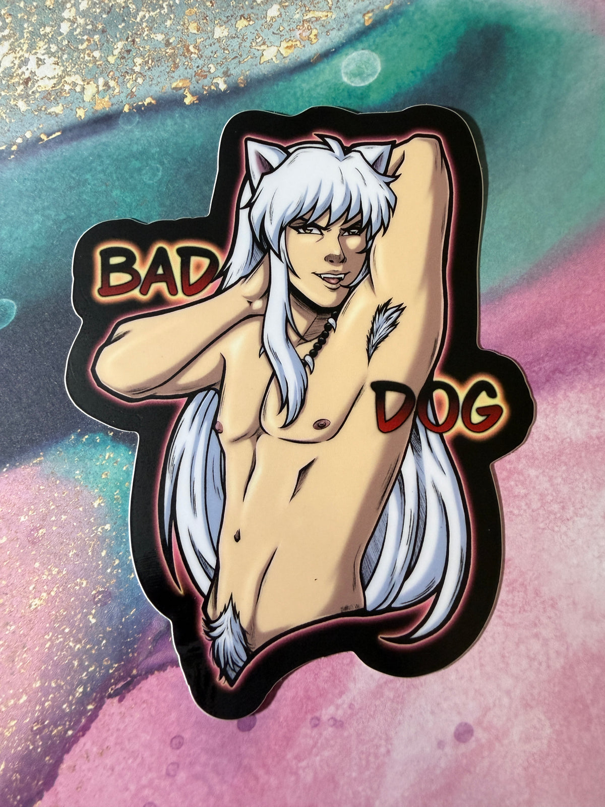 “Bad Dog” Shirtless Demon Dog Anime Men Variety - 4” Vinyl Matte Sticker