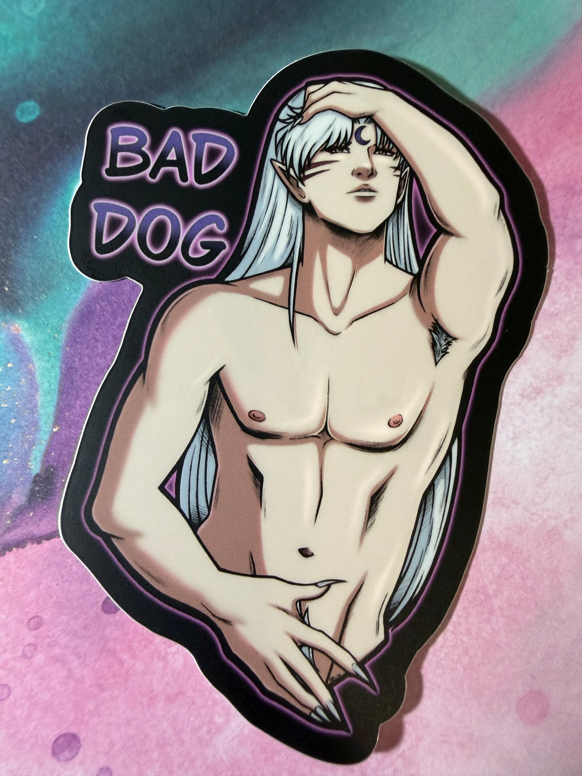 “Bad Dog” Shirtless Demon Dog Anime Men Variety - 4” Vinyl Matte Sticker