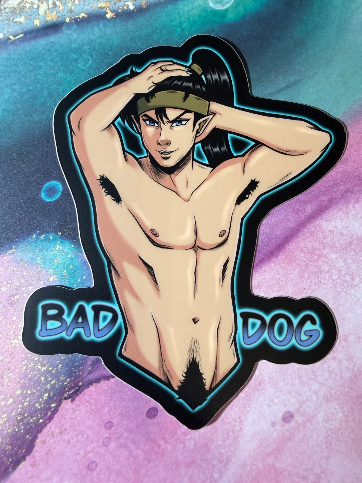 “Bad Dog” Shirtless Demon Dog Anime Men Variety - 4” Vinyl Matte Sticker