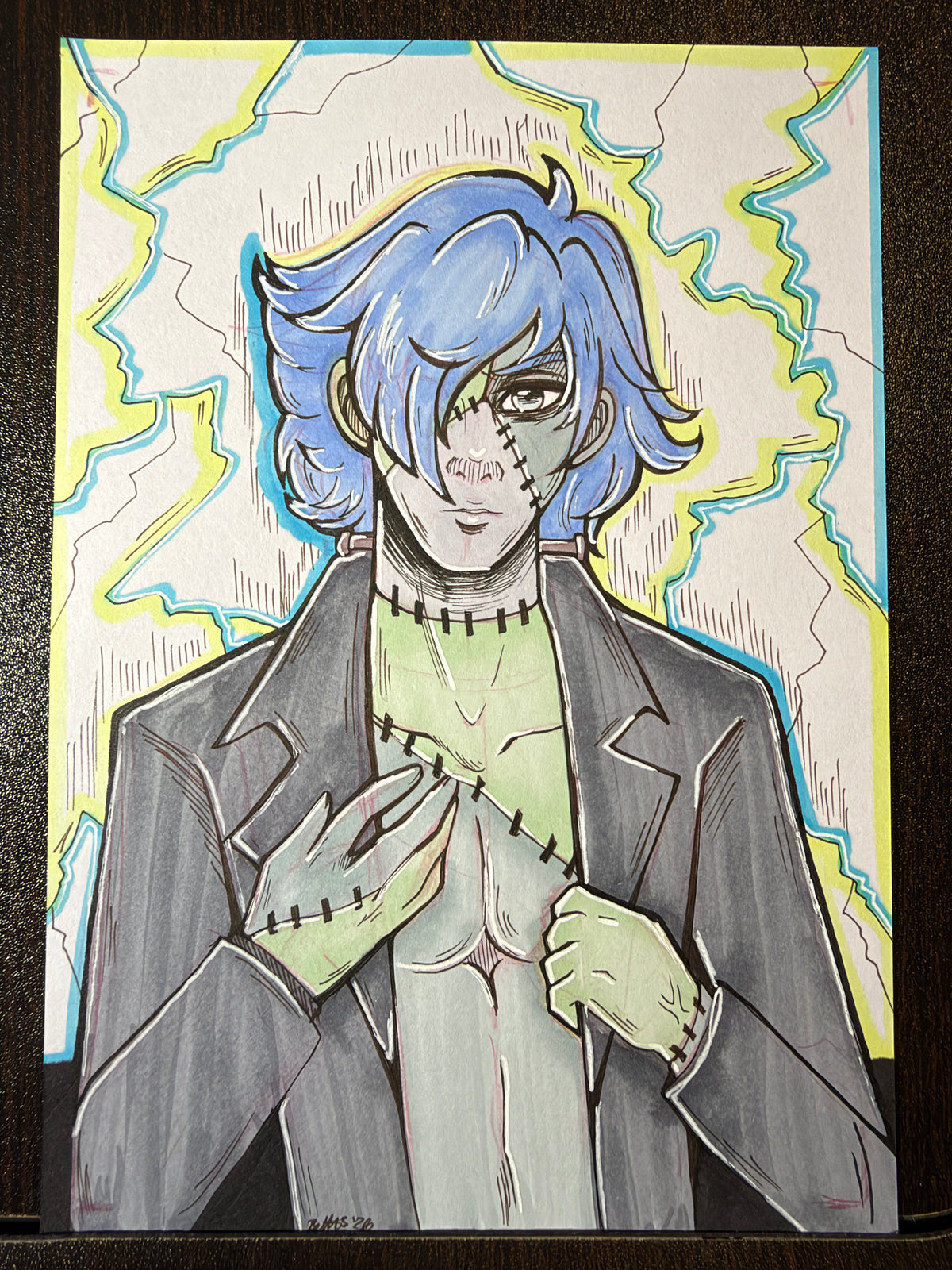 Franken Man - 5x7" 2026 Original Artwork