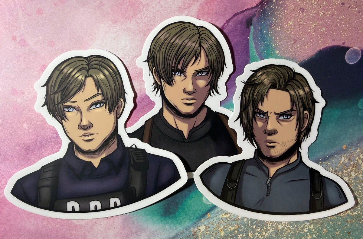 Leon Variety - Horror Video Game 3.5” Fan Art Stickers