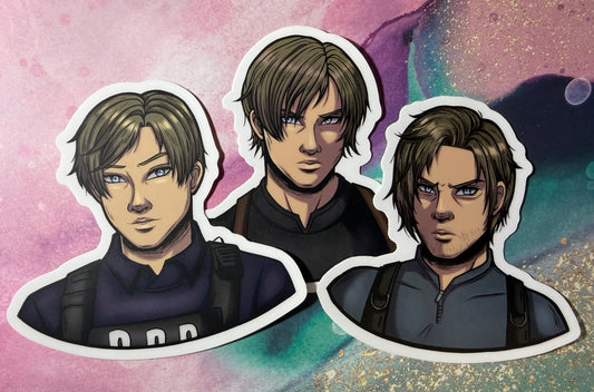 Leon Variety - Horror Video Game 3.5” Fan Art Stickers