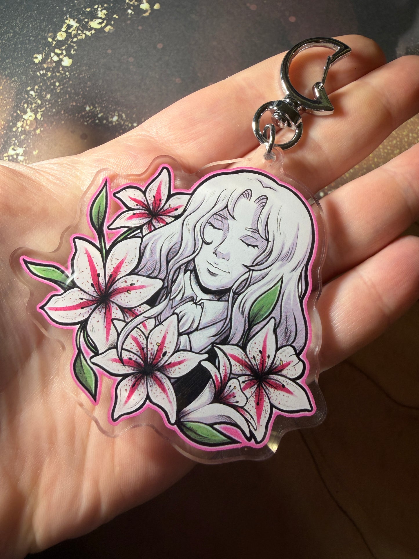 Alucard Lily 3" Fan Art Keychain