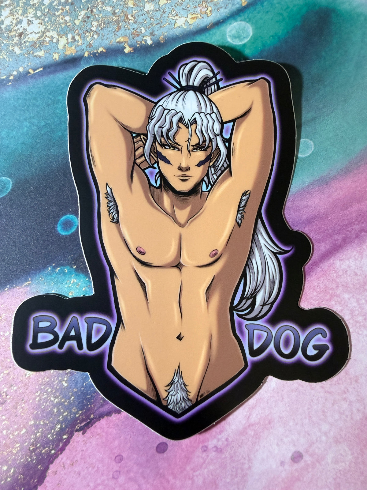“Bad Dog” Shirtless Demon Dog Anime Men Variety - 4” Vinyl Matte Sticker