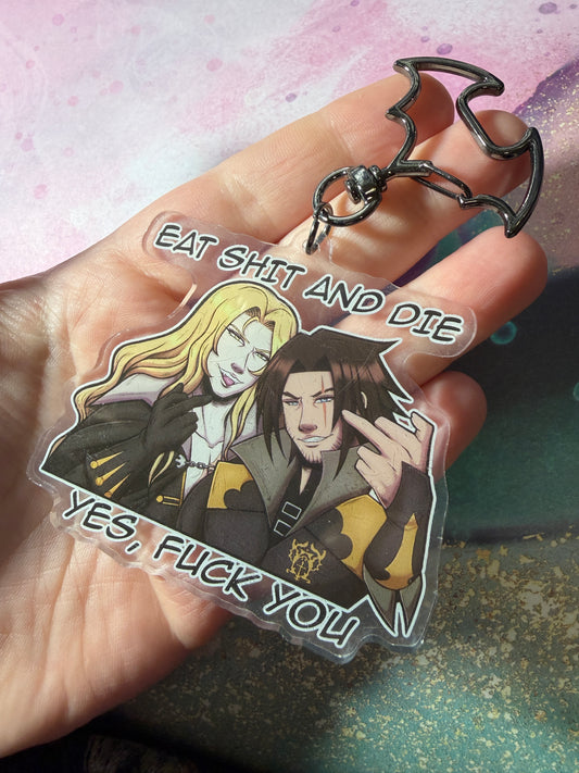 Eat Sh*t + Die CV Fan Art 3” Acrylic Keychain