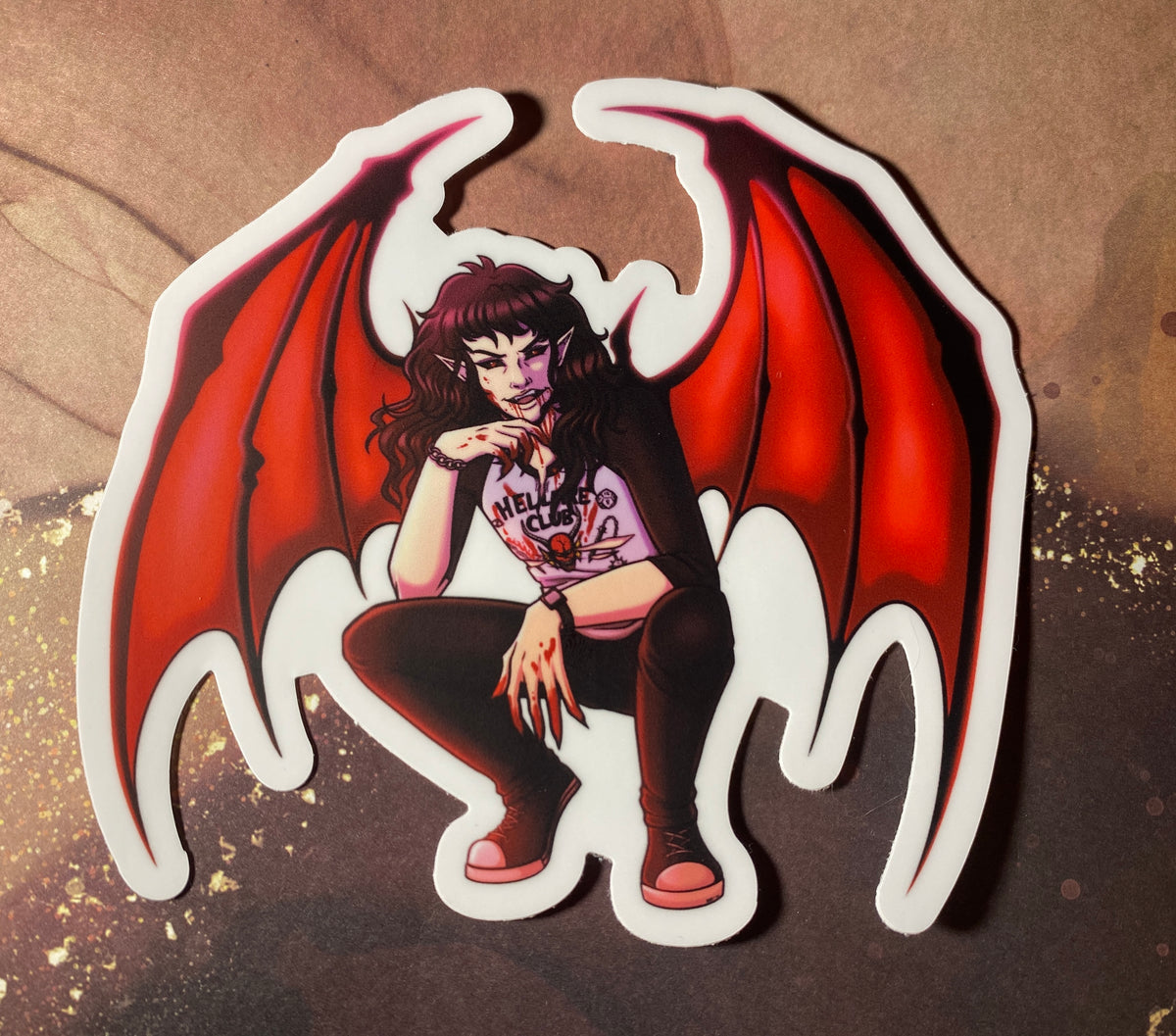 Kas Eddie Vampire 4" Fan Art Sticker