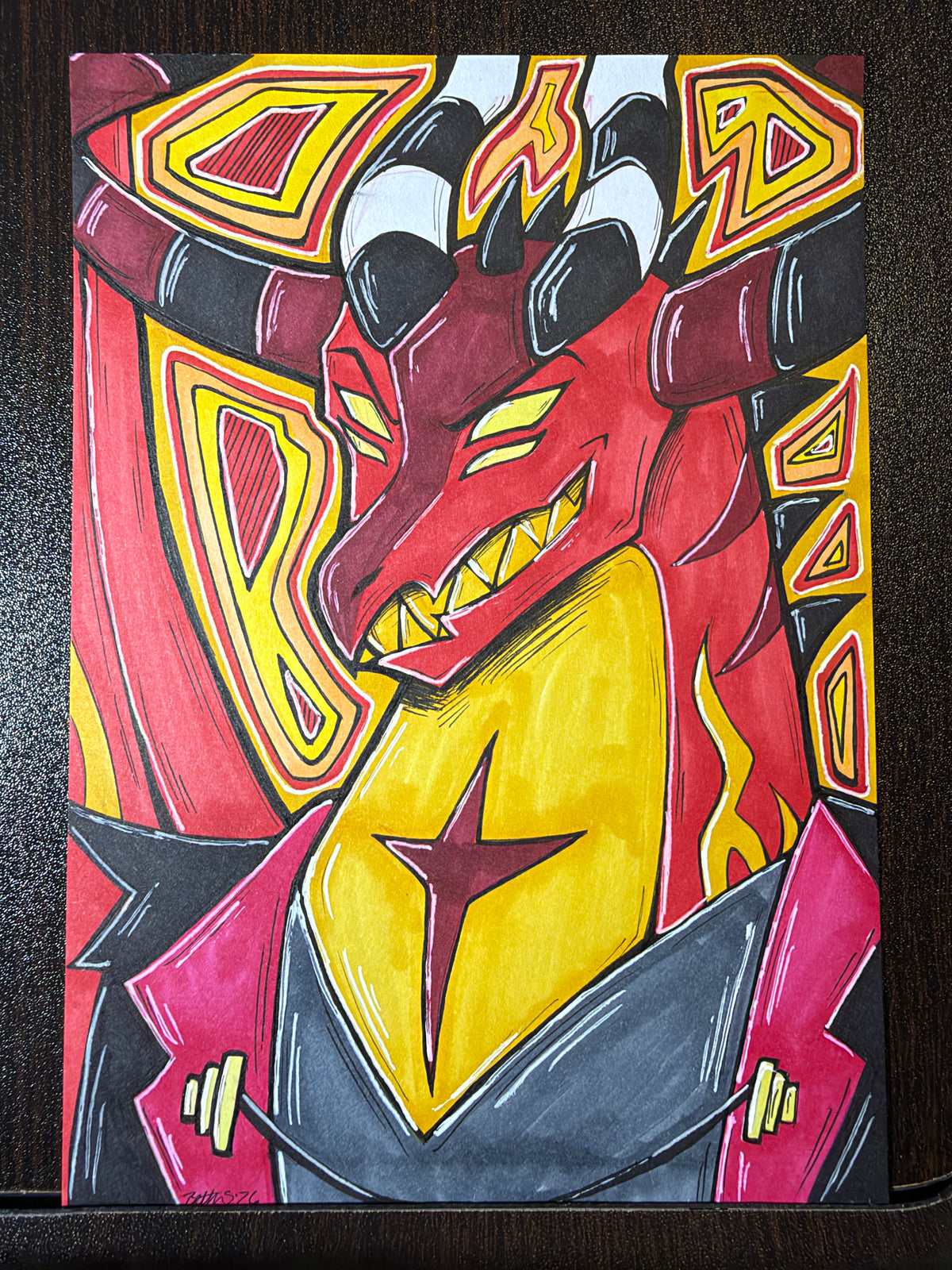 Satan - Helluva Boss 5x7" Fan Art Traditional Artwork